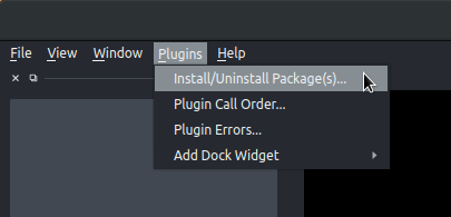 Installing from the napari plugin menu